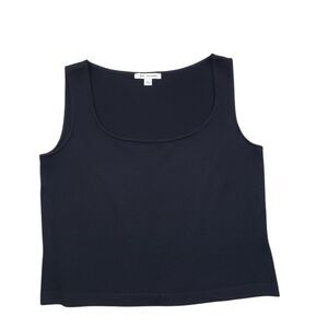 St.John Top Basic Womens Large Black Knit Sleeveless Scoop Neck Casual Pullover